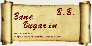 Bane Bugarin vizit kartica